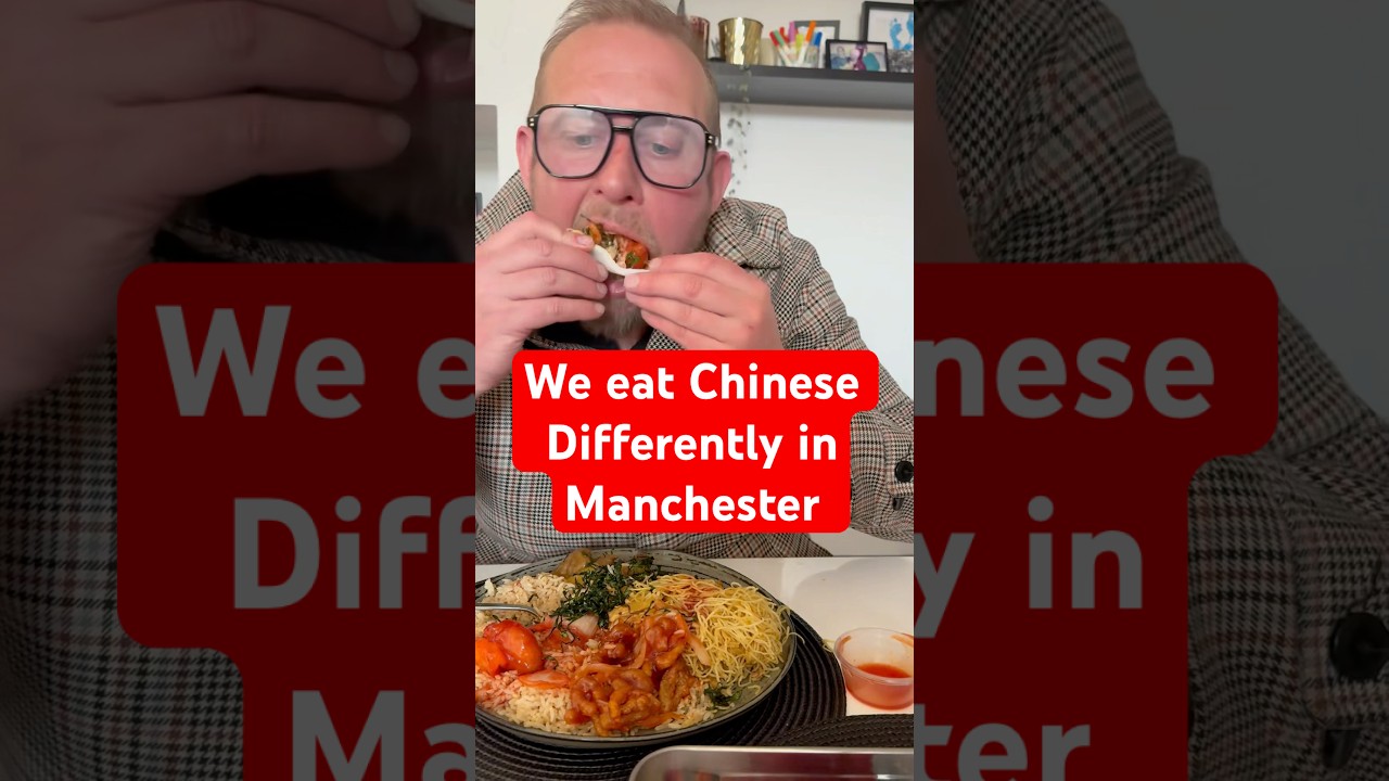 Chinese food eaten differently in manchester #chinesetakeaway #chinesetakeout #manchesterfood