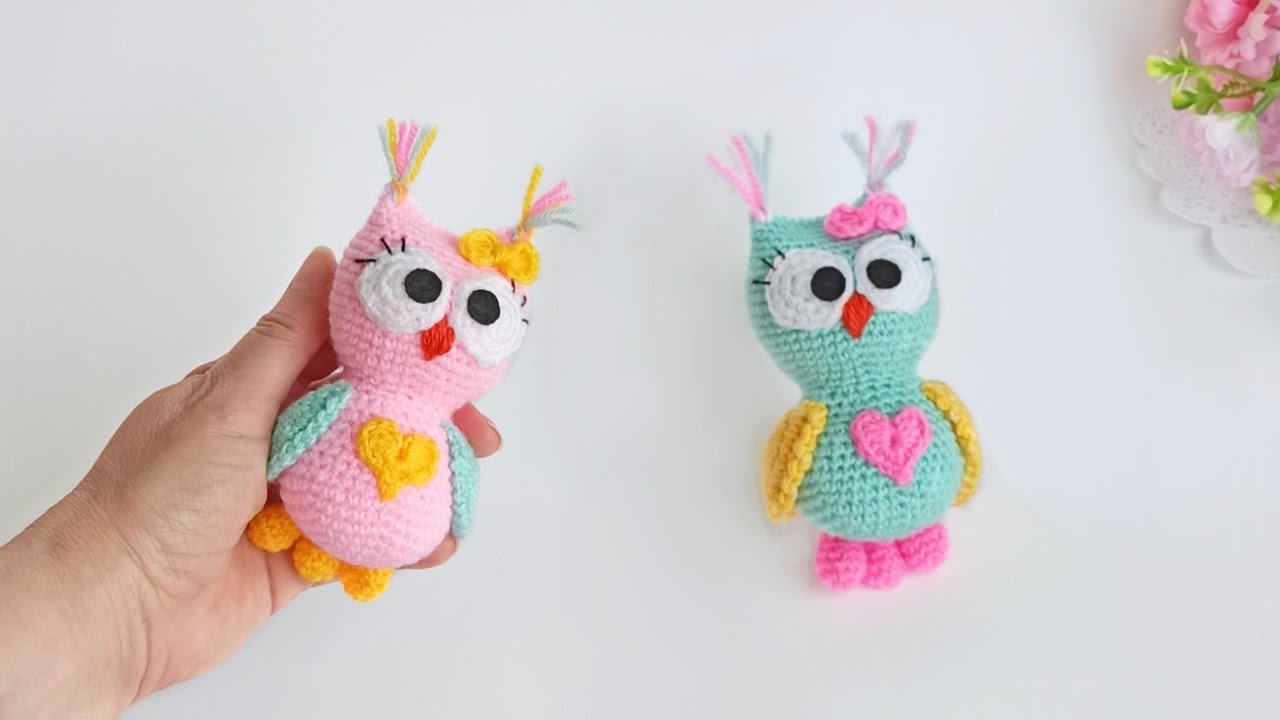 🌸Просто очаровашка🌸Как связать Радужную СОВУШКУ крючком / ПТИЧКА амигуруми