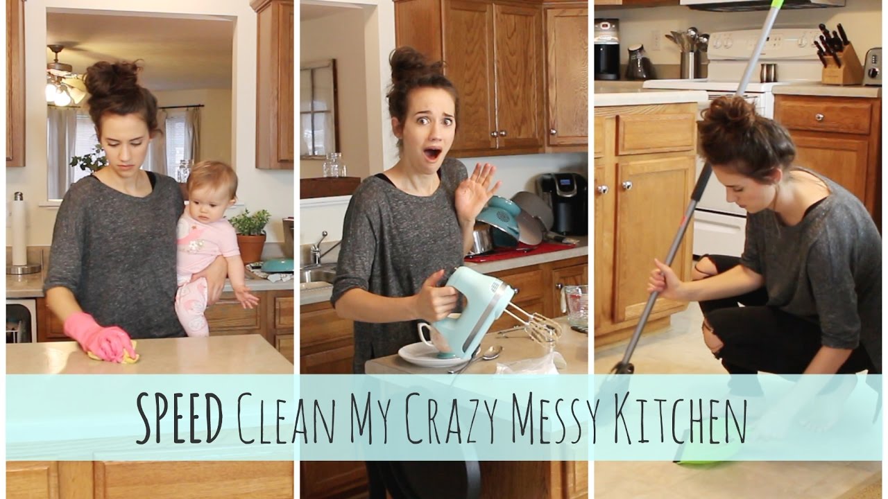 CLEAN WiTH ME 2017 // CLEANING MOTIVATION // SPEED CLEAN THE KITCHEN