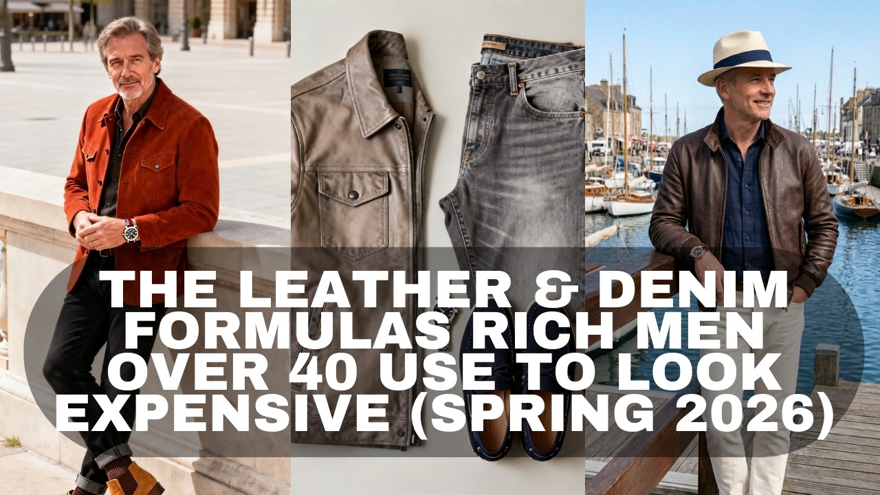 The Leather & Denim Formulas Rich Men Over 40 Use To Look Expensive (Spring 2026)