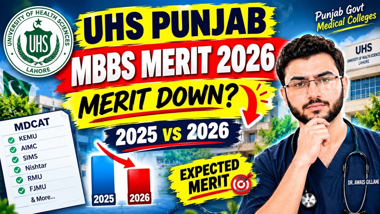 UHS Punjab MBBS Merit 2026 🔥 | Govt Medical Colleges 2025 vs Expected 2026