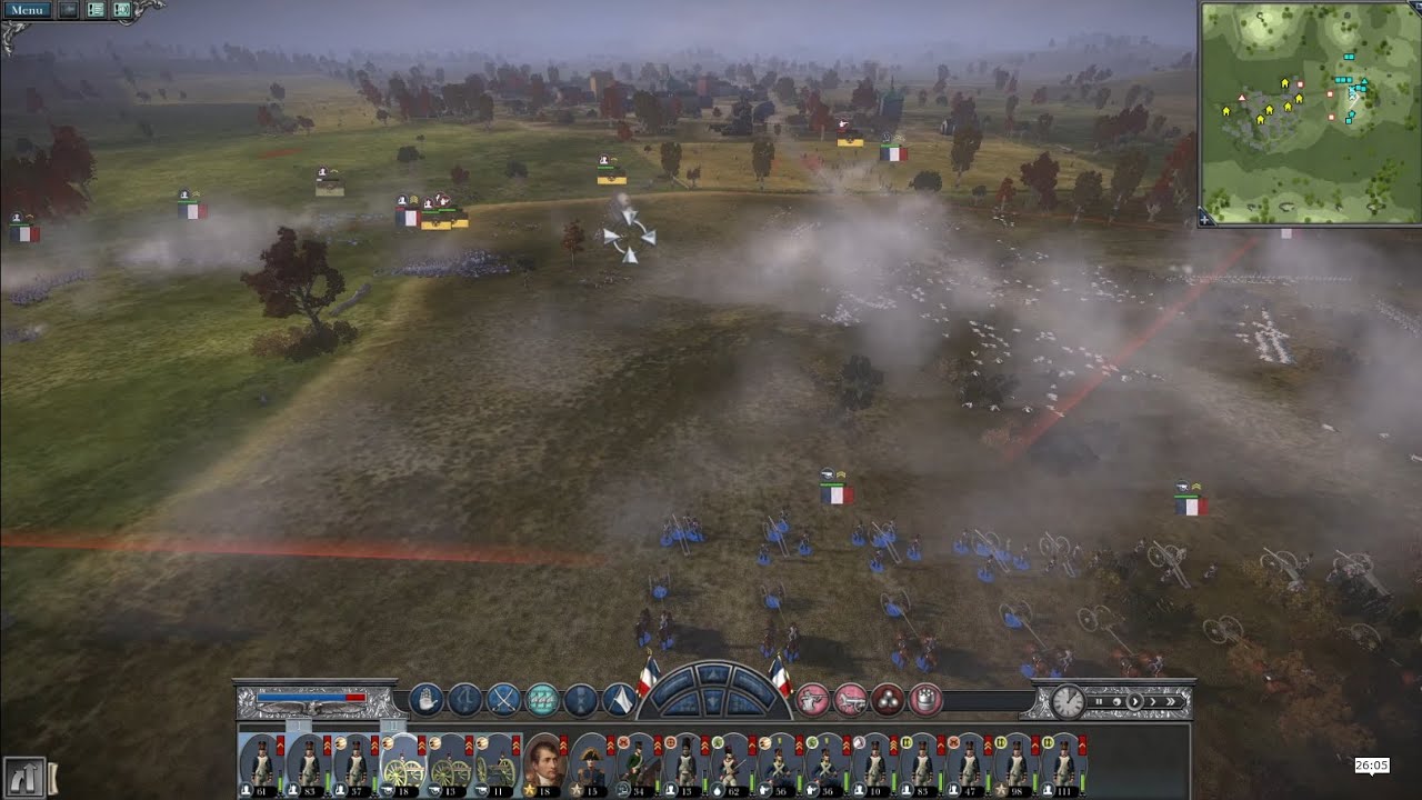 Napoleon: Total War (France) Land Battle Replay #3 - 1 army vs 2 armies