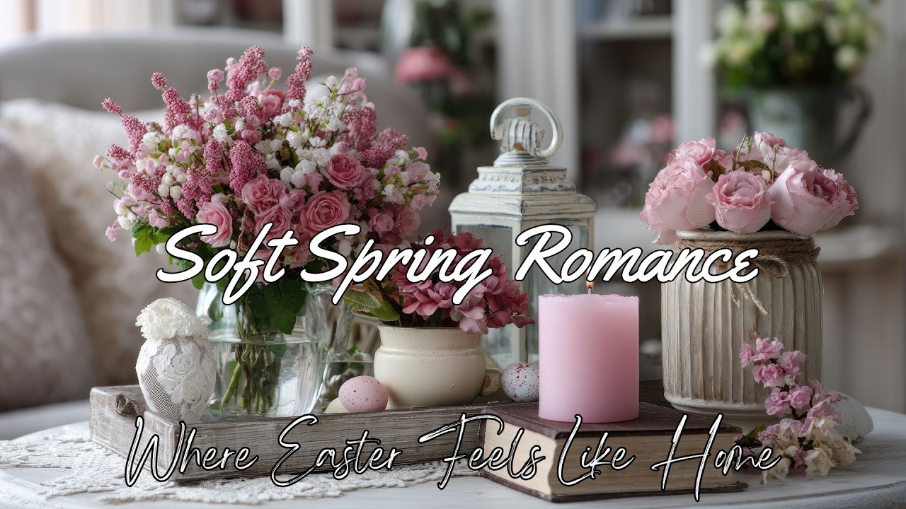 Warm & Romantic Easter Farmhouse Decor | Shabby Chic Spring Styling on a Budget
