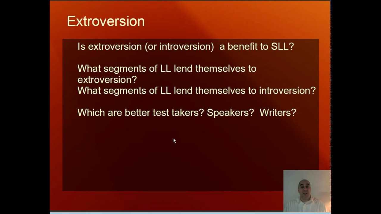 Personality Factors that Impact SLA