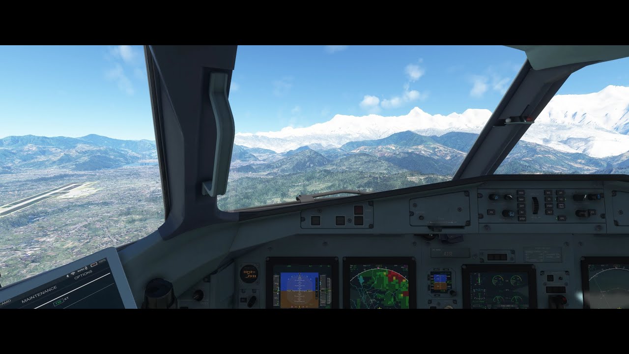 MSFS 2020 - Pokhara Intl circle-to-land rwy 12 | Asobo ATR 72-600 | Live Weather | 4k | Ultra