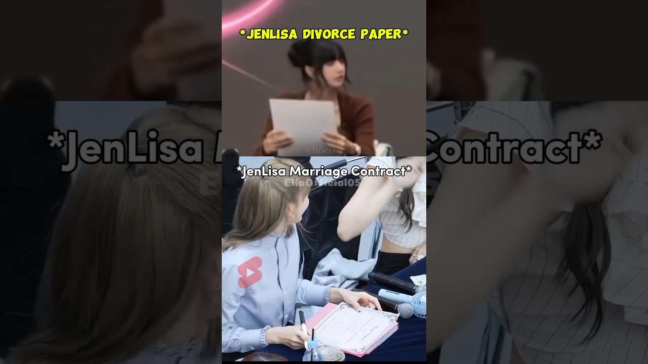 Lisa's reaction on her marriage contract to divorce certificate 😭😬 #jenlisa #lisa #jennie