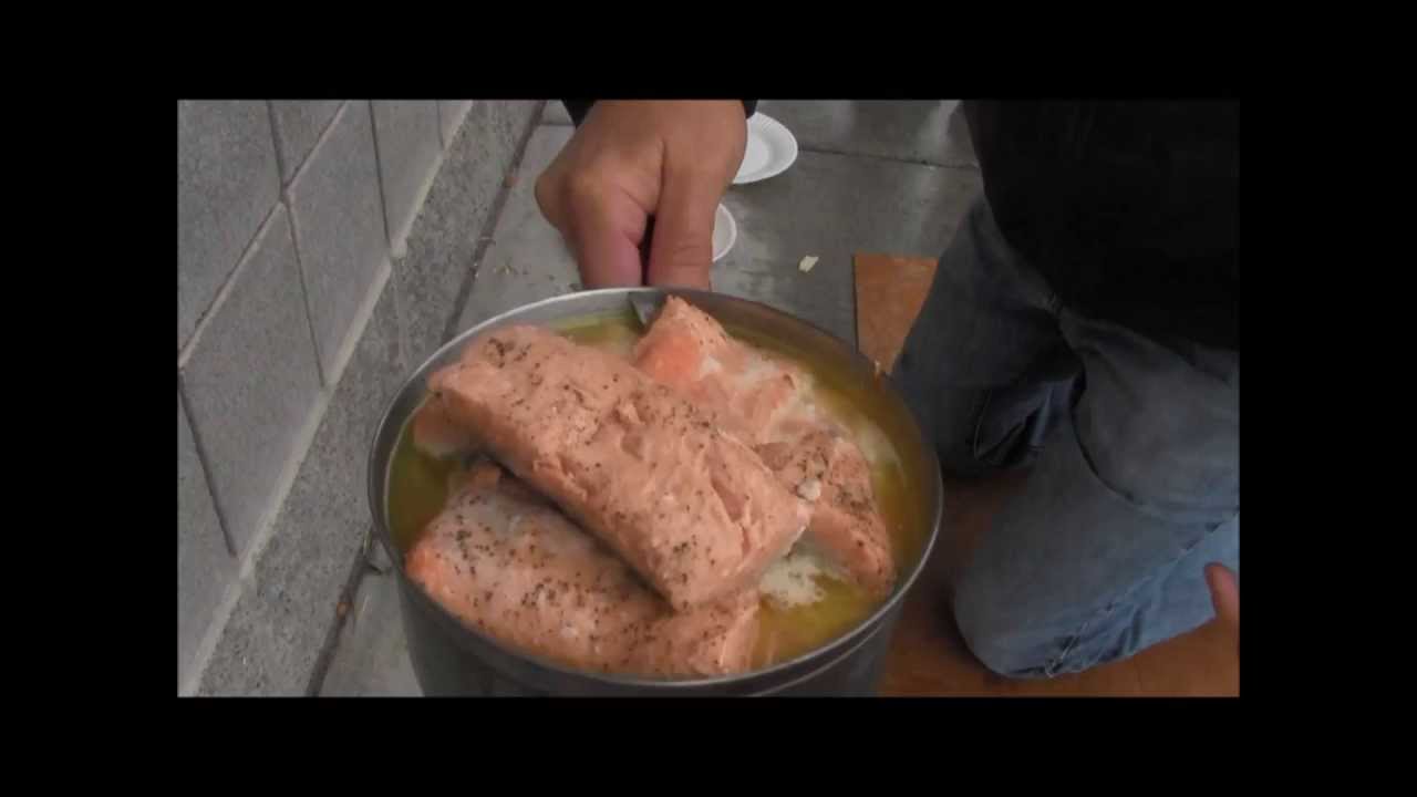 (Short version) Poached Trout and Rice cooked on the Firebox 5