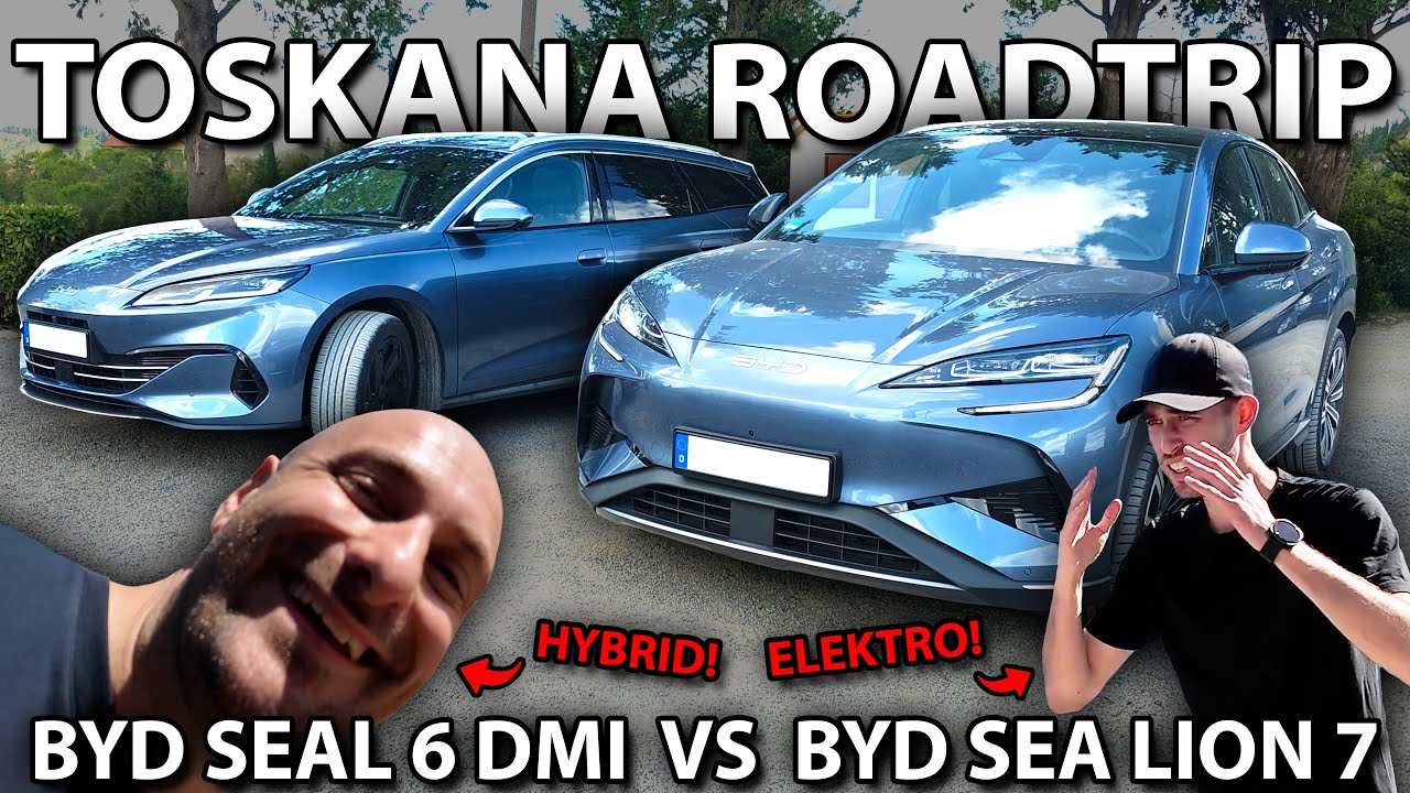 BYD SEA LION 7 VS BYD SEAL 6 DMI - Elektro VS Hybrid 800km Toskana Roadtrip!