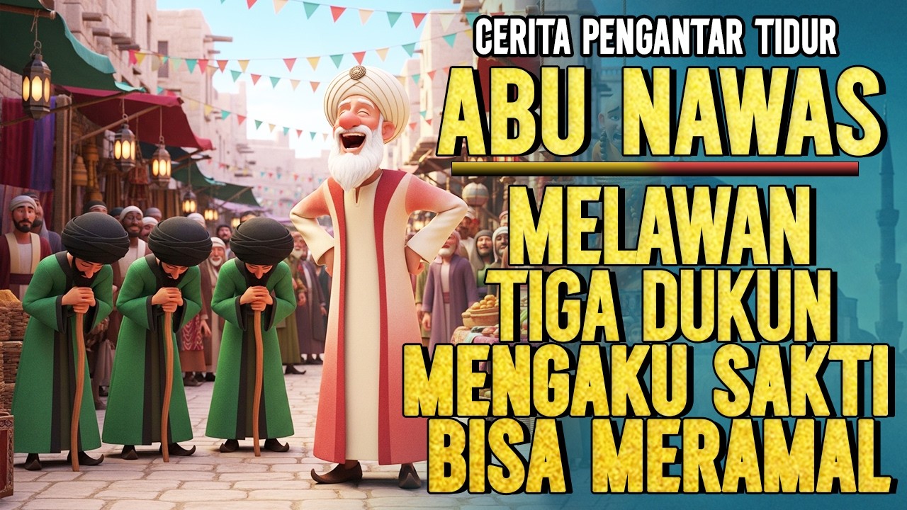 ABU NAWAS MELAWAN  TIGA DUKUN MENGAKU SAKTI BISA MERAMAL NASIB ORANG  || DONGENG SEBELUM TIDUR