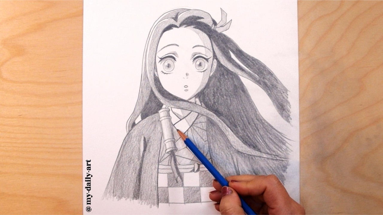 How to Draw Nezuko Kamado Step by Step | Easy Demon Slayer Drawing