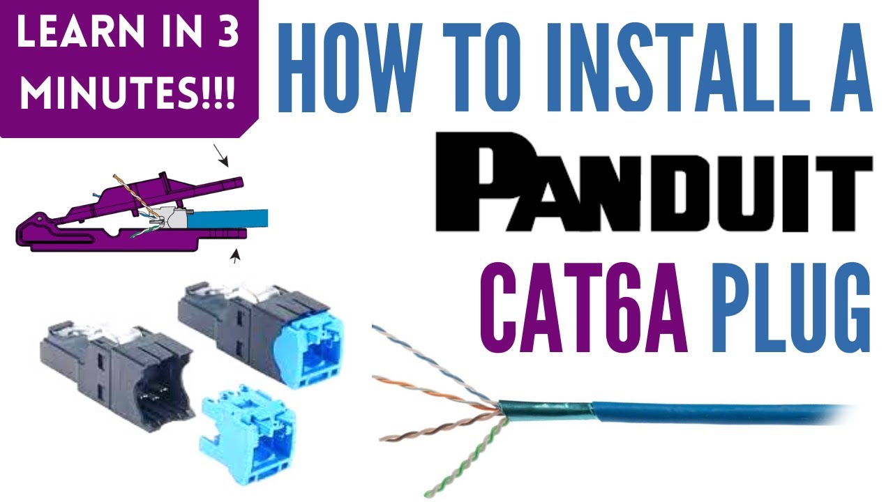 How to install a Panduit Cat6A plug on an UTP cable | MPTL | Learn in 3 minutes