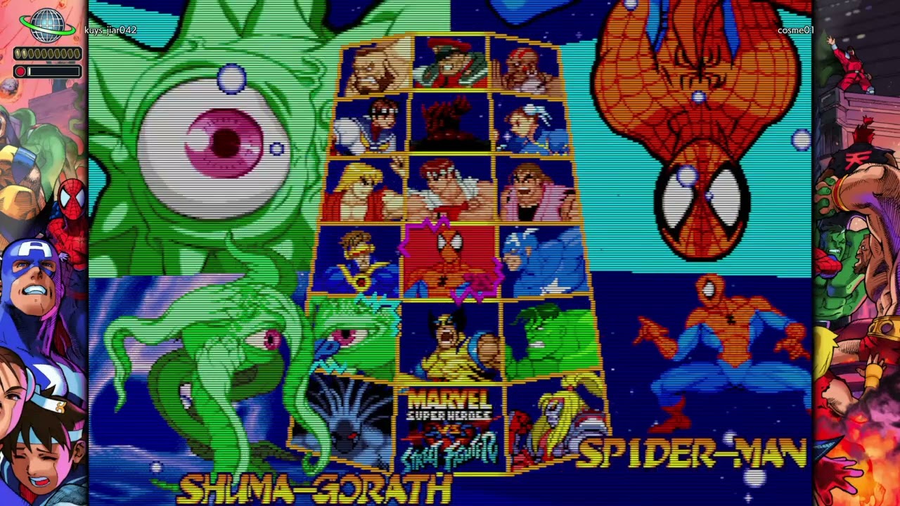 Intense battle at Marvel Vs Street Fighter and Marvel super heroes #marvelvscapcomfightingcollection