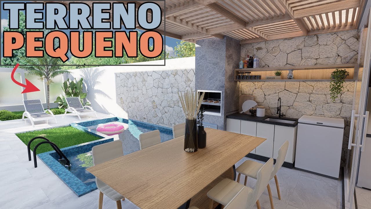 Tour | Casa em L Moderna com 2 Quartos, Piscina e Área Gourmet |  Terreno 10x20