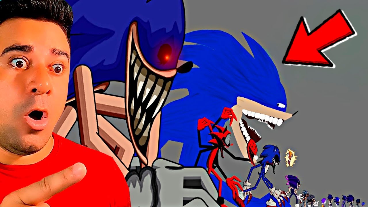 Reagindo A TODOS OS TAMANHOS DO SONIC.EXE Até SONIC SHIN TAPES!