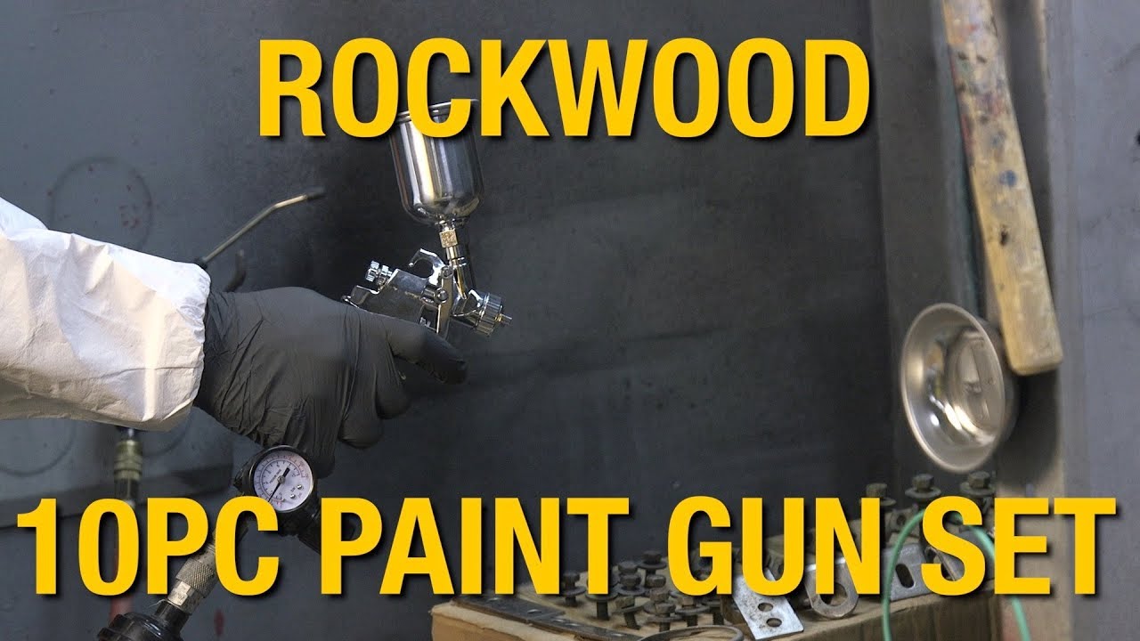 Rockwood 10pc HVLP Paint Gun Set! Perfect Beginner Set to Tackle Any Job! Eastwood