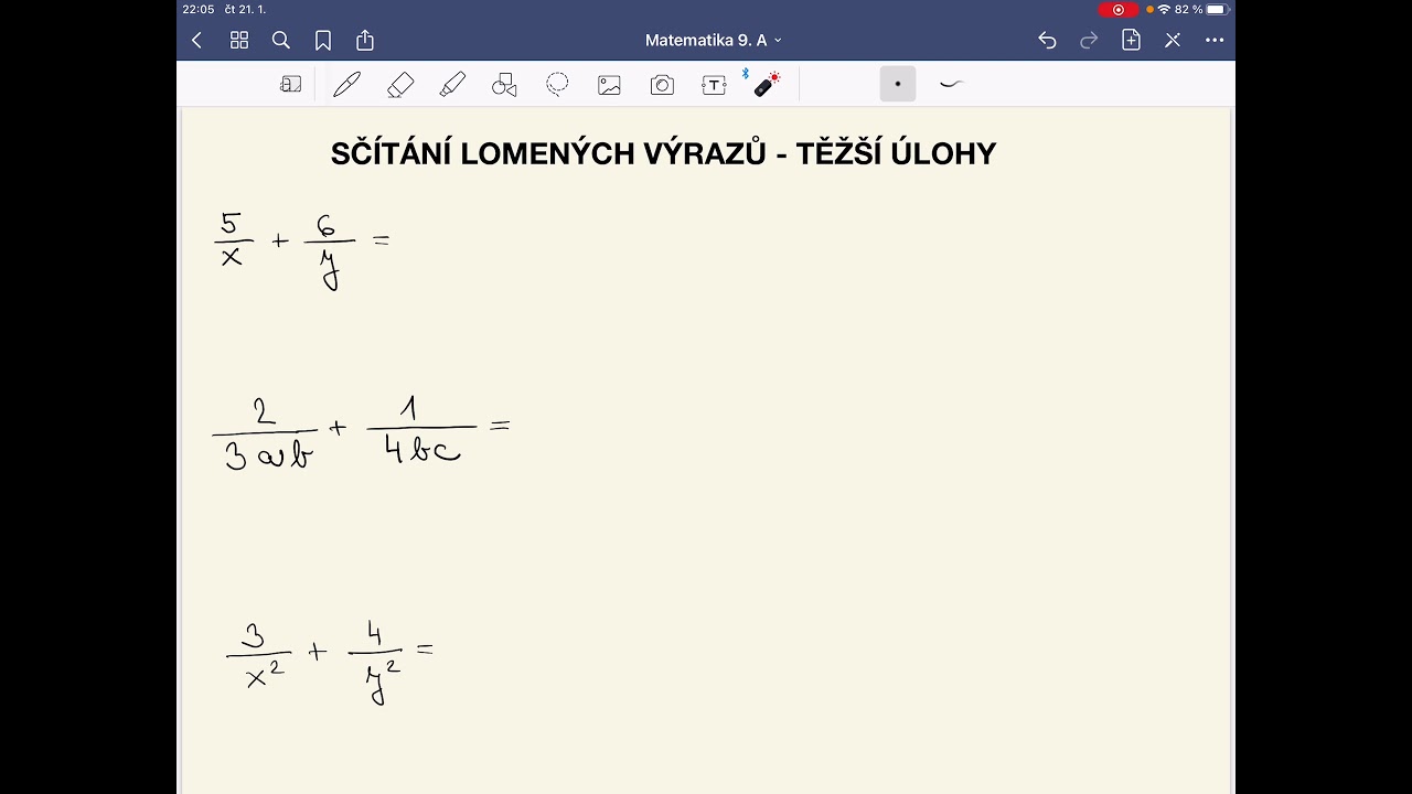 Sčítání lomených výrazů