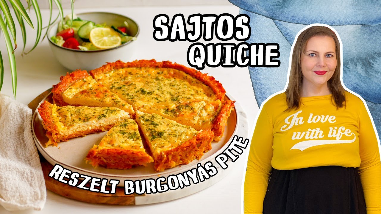 Francia sajtos quiche, szénhidrát csökkentett