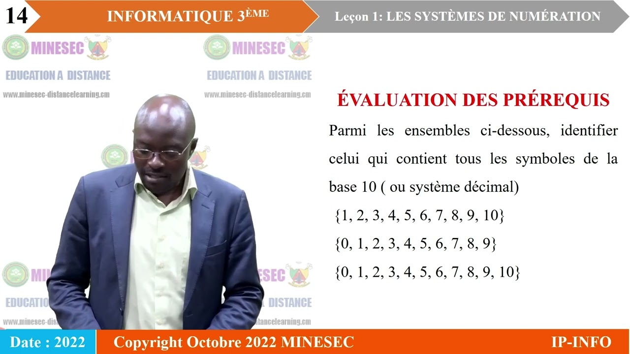IP-INFO INFORMATIQUE 3ème LEÇON 1 SYSTÈMES DE NUMÉRATION 1