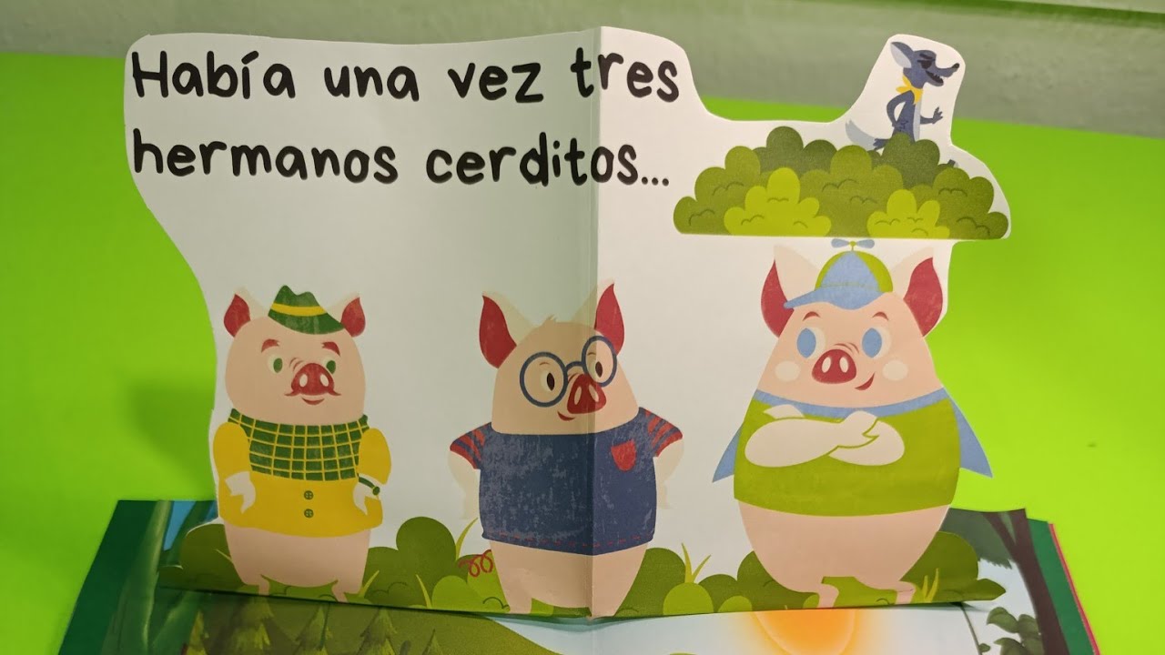 Los Tres Cerditos Una Historia Hecha a Mano en 3D/COMO HACER UN LIBRO 3D O POPUP DE LOS 3 COCHINITO