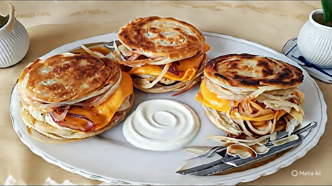 Dubai Viral Paratha Smash Burger Recipe|Juicy Chicken patty Recipe by Food secrets with saba