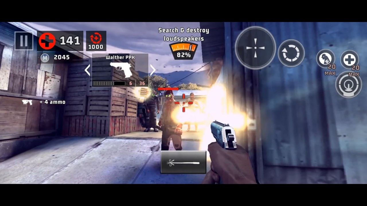 DEAD TRIGGER 2 TEMPEST VS WALTHER PPK COMPARISON GAMEPLAY UNCUT 15 MINUTES NO HIT RUN #dt2