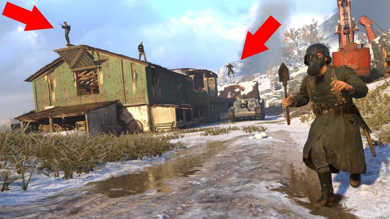I DIDN'T SEE THEM IN A GLITCH SPOT ON THE ROOF!!! HIDE N' SEEK ON *WW2*