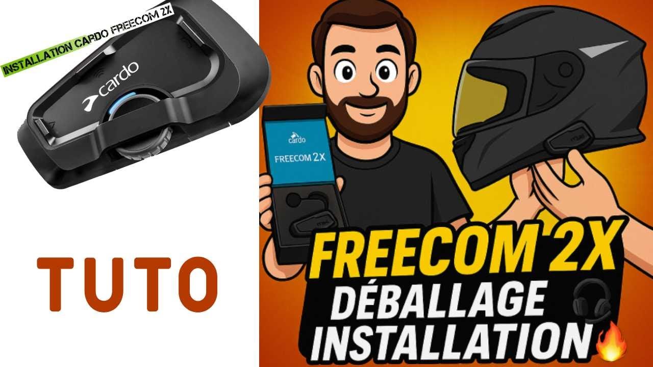 🛠️ Cardo Freecom 2X – Déballage + Installation sur Casque Moto (Rapide & Simple)🎧