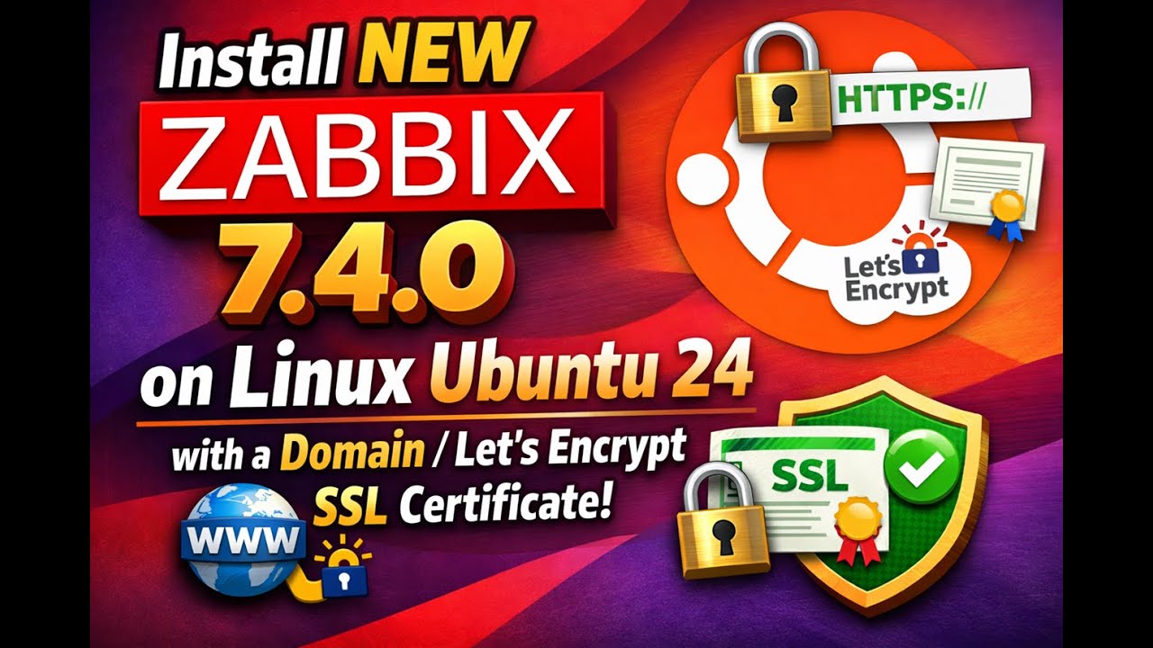Install New Zabbix 7.4.0 on Linux Ubuntu 24.04.02 with a Domain/Let's Encrypt_SSL_Certificate!