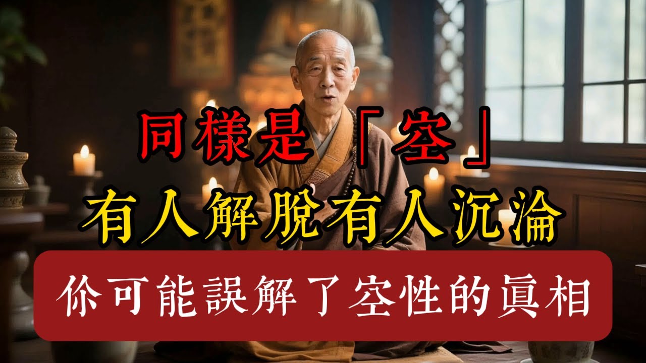 同樣是「空」，有人解脫有人沉淪？你可能誤解了「空性」的真相！#佛學智慧 #空性 #金剛經 #心經 #楞嚴經 #地藏經 #修行 #覺醒 #放下執著 #看見真相