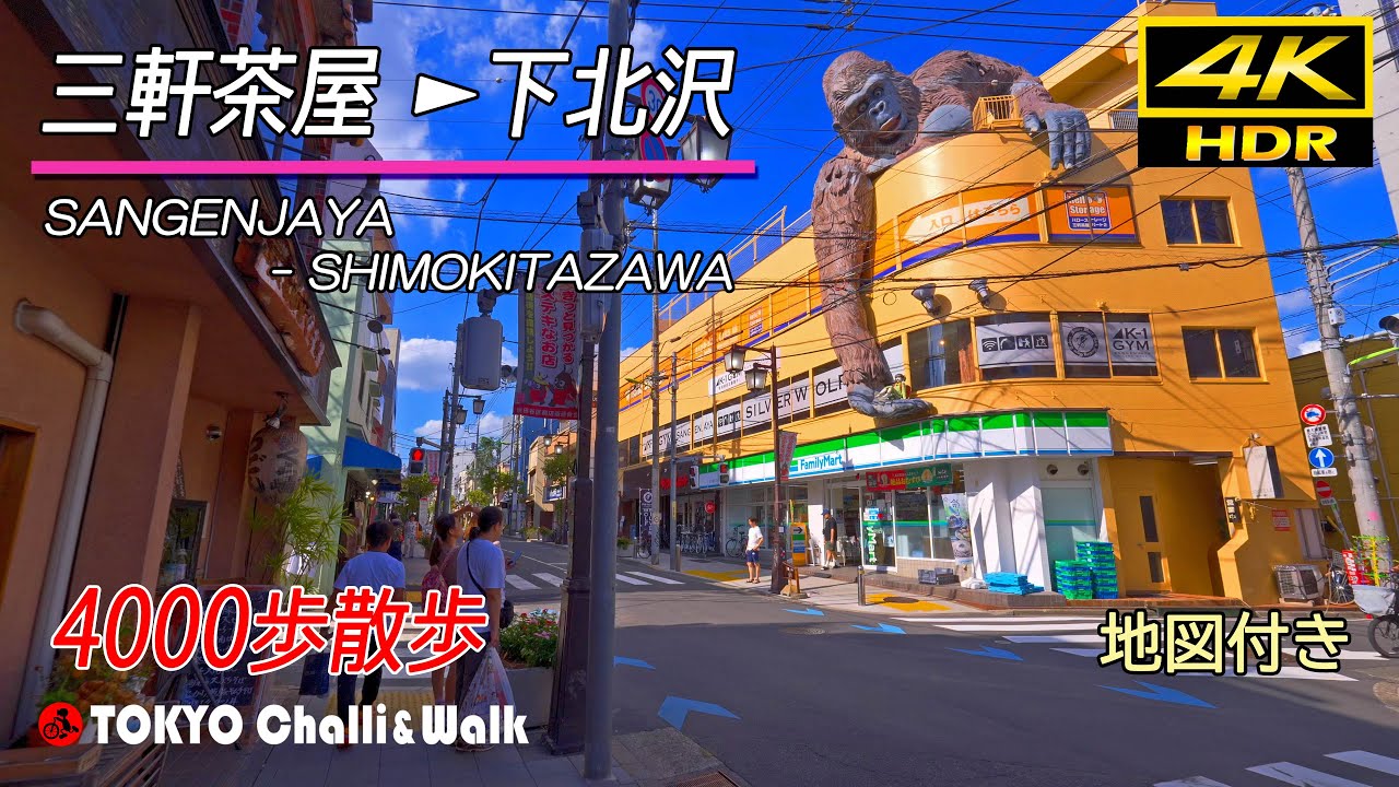 三軒茶屋から下北沢まで散歩/4K HDR