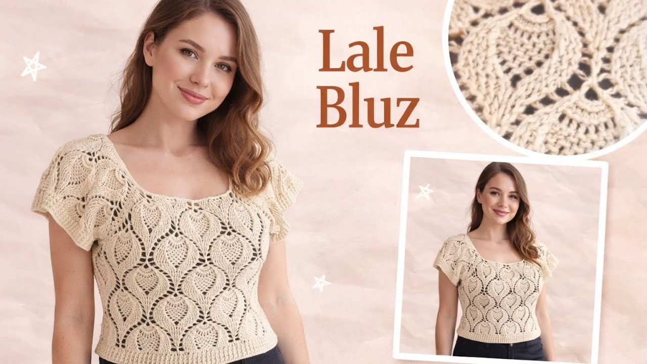 KARE YAKA LALE BLUZ (BÖLÜM 2 S/M)