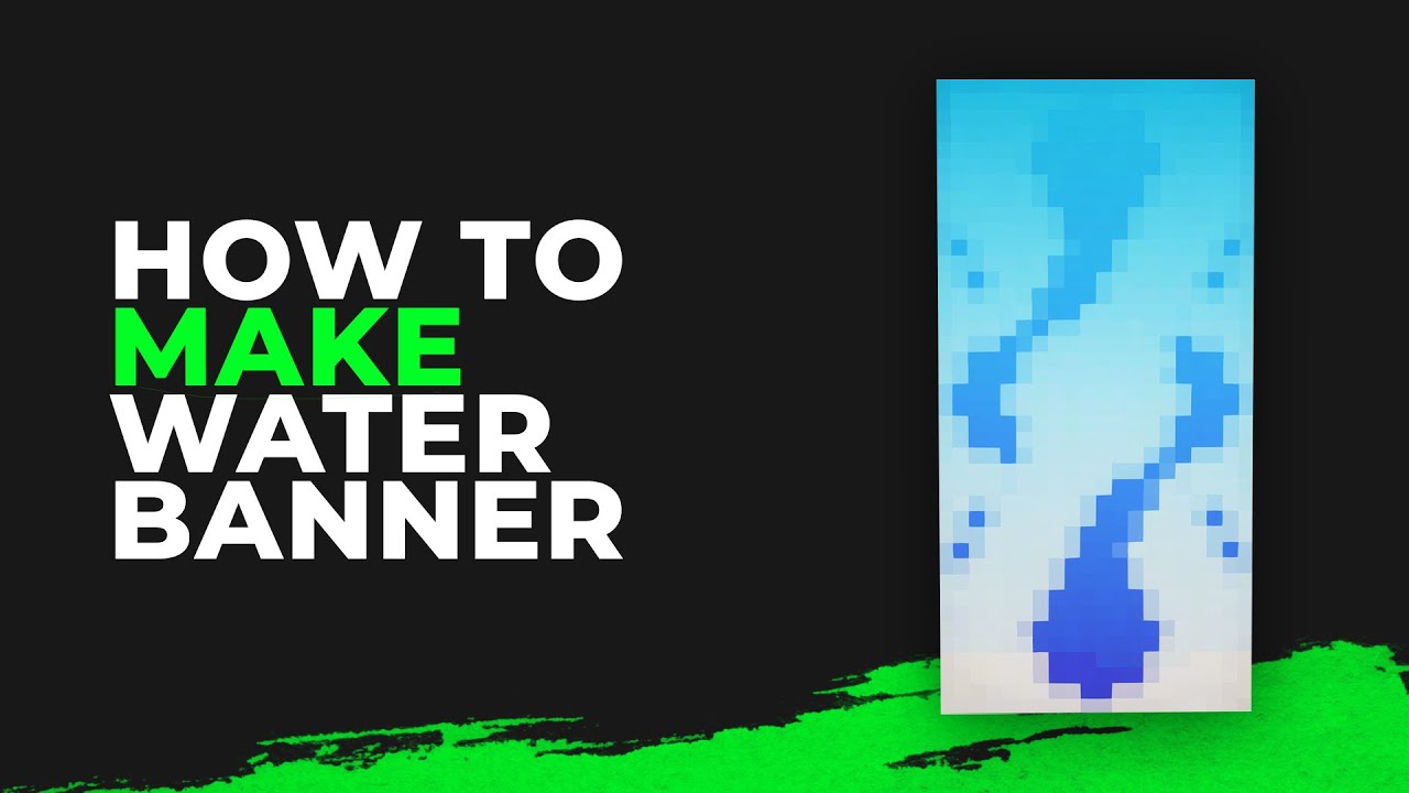 How to Make a Water Banner in Minecraft | Easy Banner Tutorial