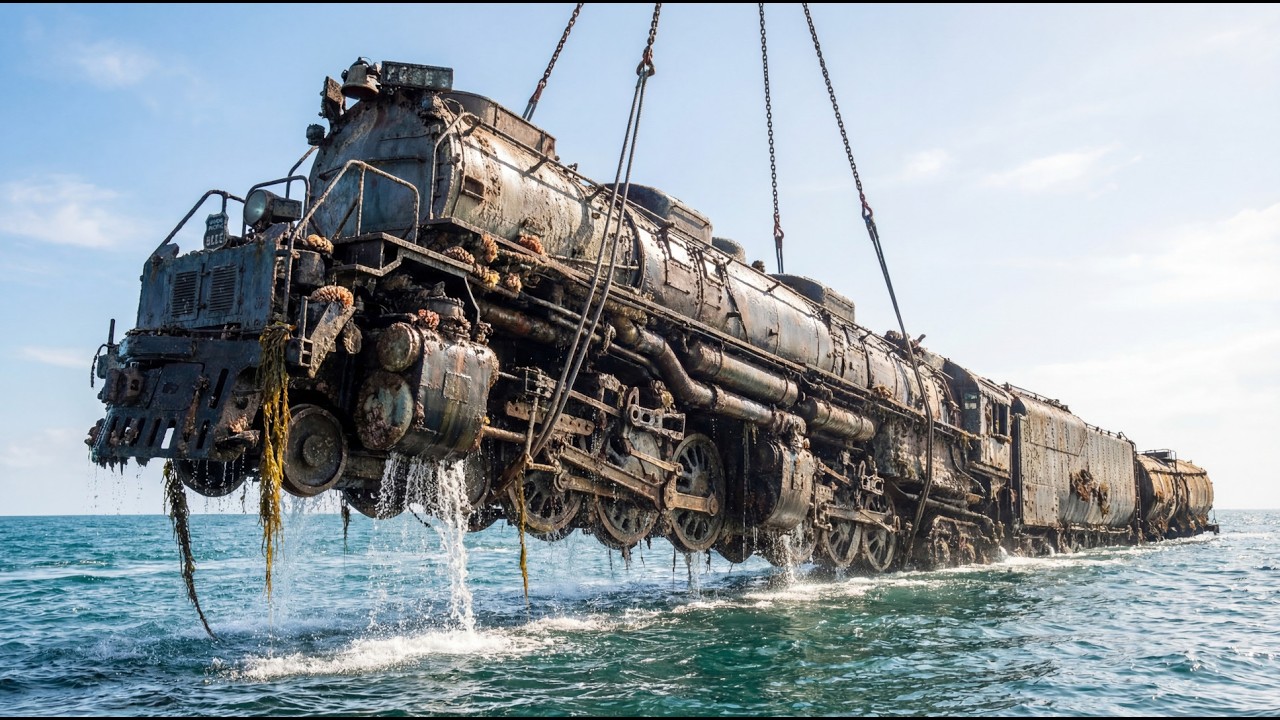 Crazy Restoration: Union Pacific Big Boy 4014 Train Abandoned 80 Years Underwater FULL ASMR Rebuild!