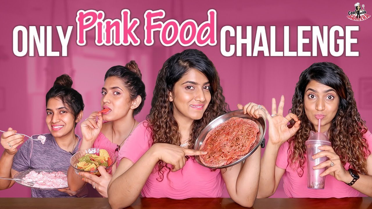 I Ate Only Pink Food All Day | Made PinkPasta Without Using FoodColour Or Beetroot | Sameera Sherief
