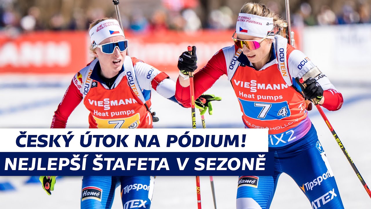 Útok na pódium! Nejlepší štafeta českých biatlonistek v sezoně | SP v Soldier Hollow