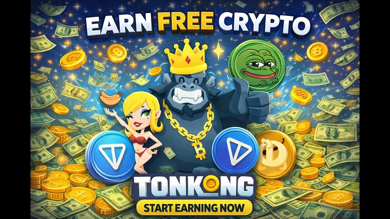 TonKong -  Free Ton Crypto Faucet - Free Bonus Spins And Money Games