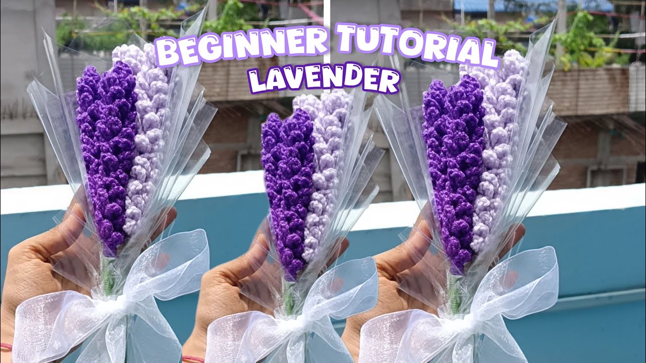 How to Crochet Lavender | beginner friendly tutorial flower 