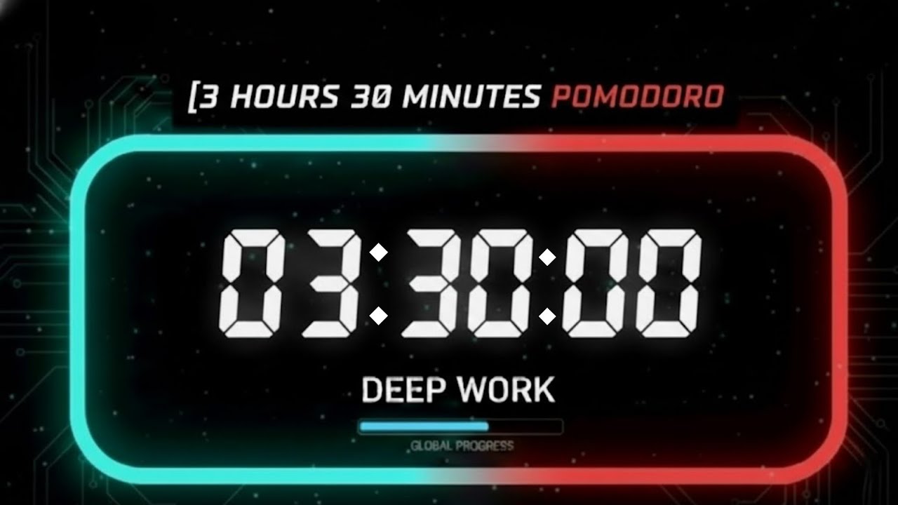 🔴 90/15 Deep Work Session | 3.5 Hours of Absolute Focus (Cosmic Ambience & Space Sounds) 🌌