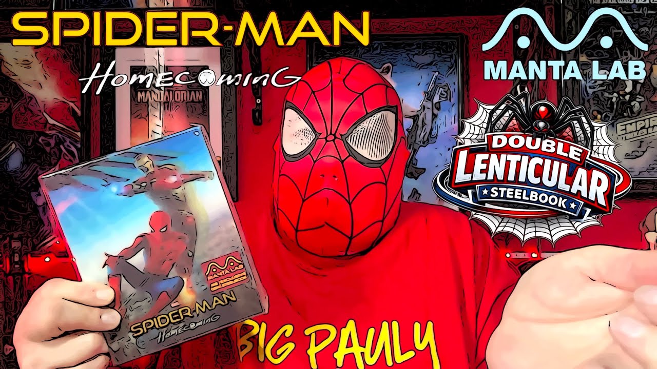 Распаковка коллекционного издания Spider-Man Homecoming MANTA LAB Double Lenticular Steelbook