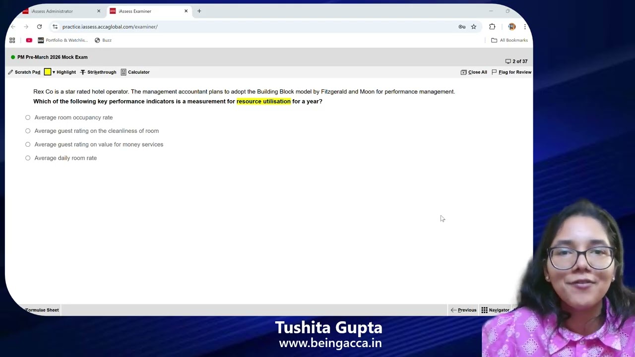 ACCA PM Pre March 26 Mock Debrief | Section A | Tushita Gupta ACCA Affiliate