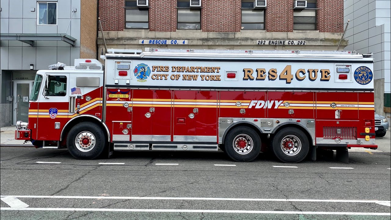 &ldquo;VERY 1ST VIDEO&rdquo; OF THE BRAND NEW 2020 FDNY RESCUE 4 RESPONDING FROM QUARTERS IN QUEENS,  NEW YORK.