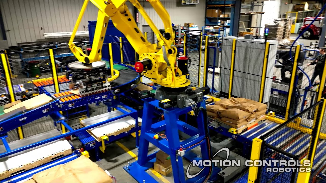 Robotic Bag Palletizing 2 Separate Lanes