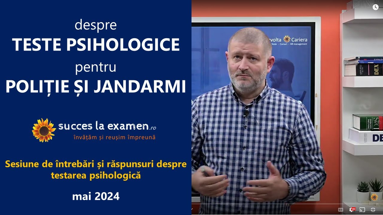 Pregătire Testare Psihologică MAI: Poliție și Jandarmi 2024