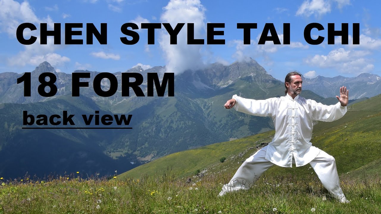 CHEN STYLE TAI CHI 18 FORM Codified by GM Chen Zhenglei - Tutorial Back View and Slow Motion