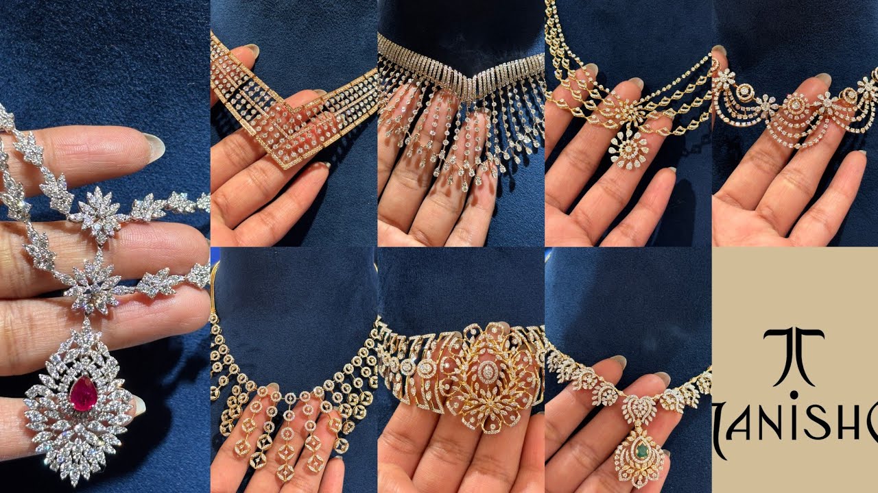 Tanishq Latest Diamond Necklace Set Collection 💕 || Tanishq Trendy Diamond Necklace Set Design 😱 