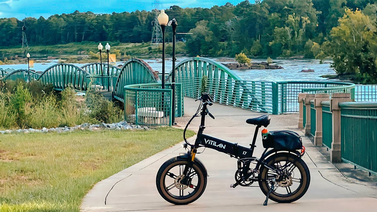 Ebike Ride from my Studio to Bibb Mill and Downtown Columbus, Parking Deck View, Vitilan i7 Pro