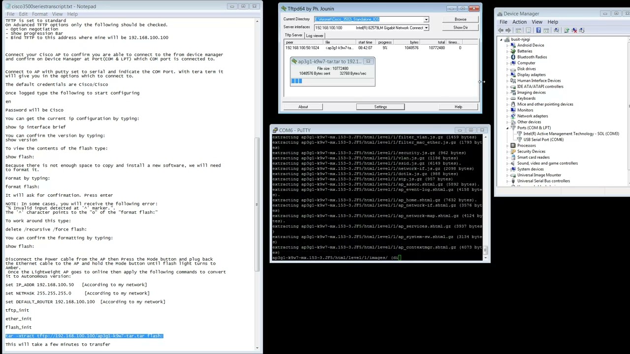 Converting a Cisco Aironet 3500 Series Access Point from Lightweight to Autonomous mode Standalone
