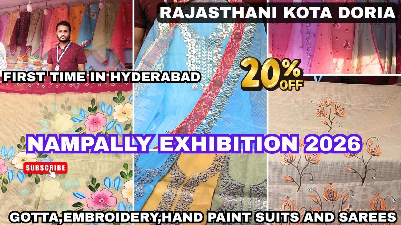 RAJASTHANI KOTA DORIA FIRST TIME IN HYDERABAD | Jannat Handloom| Nampally Exhibition 2026#exhibition