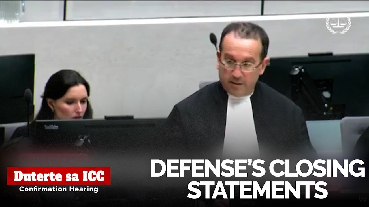 Defense delivers closing statements | Duterte sa ICC