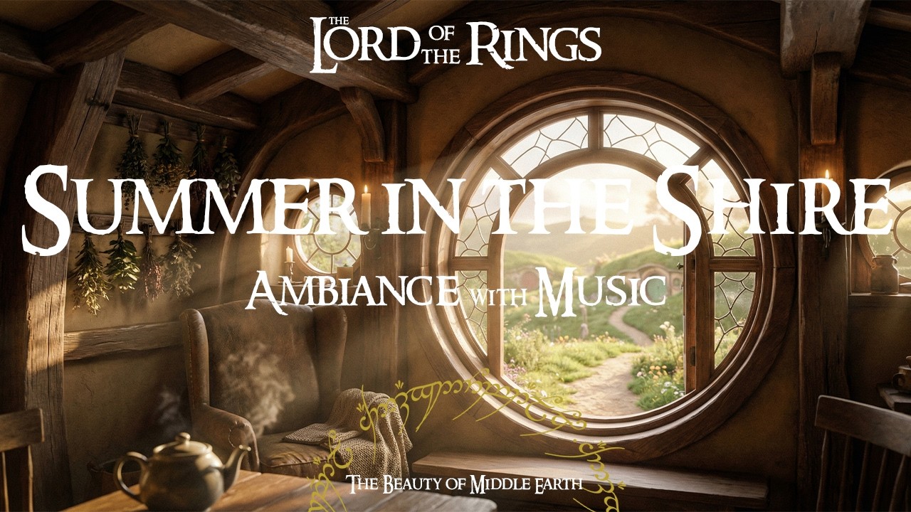 Lord Of The Rings | Summer in the Shire | Ambience & Music | 3 Hours | Studying, Relaxing, Sleeping